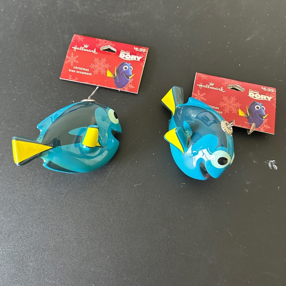 Pair of 2 Disney Dory Christmas Ornaments